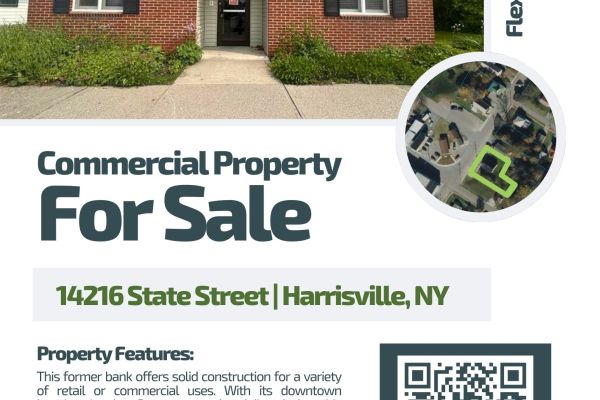 County of Lewis IDA Seeking Proposals for the Reuse of the Former Harrisville Bank Property